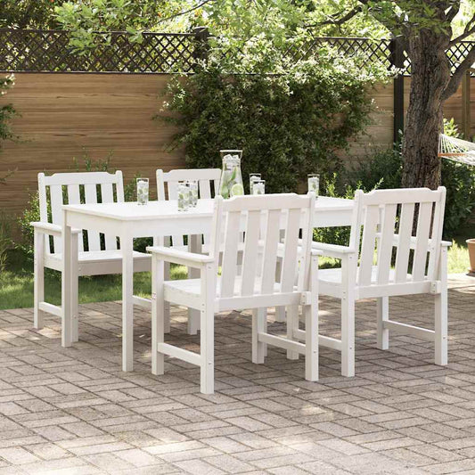 Garten-Essstuhl 4 pcs Weiß 65,5 x 55,5 x 88 cm Plastik