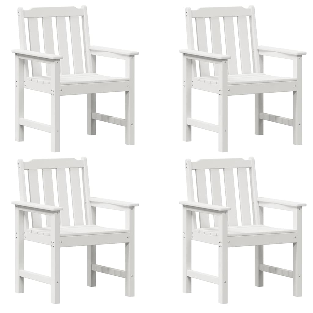 Garten-Essstuhl 4 pcs Weiß 65,5 x 55,5 x 88 cm Plastik