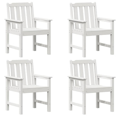 Garten-Essstuhl 4 pcs Weiß 65,5 x 55,5 x 88 cm Plastik