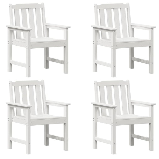 Garten-Essstuhl 4 pcs Weiß 65,5 x 55,5 x 88 cm Plastik