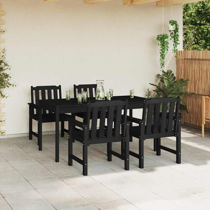 Garten-Essstuhl 4 pcs Schwarz 65,5 x 55,5 x 88 cm Plastik