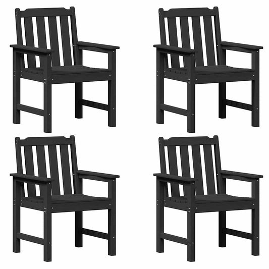 Garten-Essstuhl 4 pcs Schwarz 65,5 x 55,5 x 88 cm Plastik