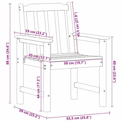 Garten-Essstuhl 4 pcs Schwarz 65,5 x 55,5 x 88 cm Plastik