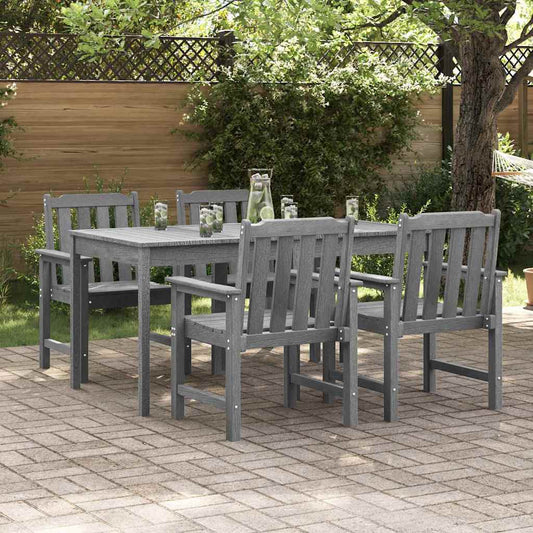 Garten-Essstuhl 4 pcs Hellgrau 65,5 x 55,5 x 88 cm Plastik