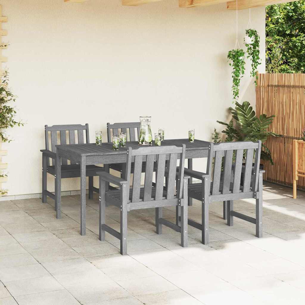 Garten-Essstuhl 4 pcs Hellgrau 65,5 x 55,5 x 88 cm Plastik