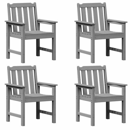 Garten-Essstuhl 4 pcs Hellgrau 65,5 x 55,5 x 88 cm Plastik