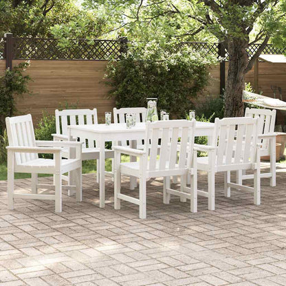 Garten-Essstuhl 6 pcs Weiß 65,5 x 55,5 x 88 cm Plastik
