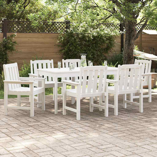 Garten-Essstuhl 6 pcs Weiß 65,5 x 55,5 x 88 cm Plastik