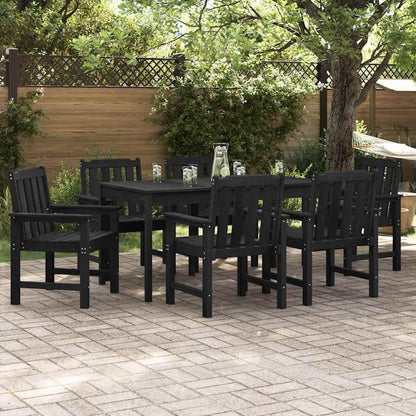 Garten-Essstuhl 6 pcs Schwarz 65,5 x 55,5 x 88 cm Plastik