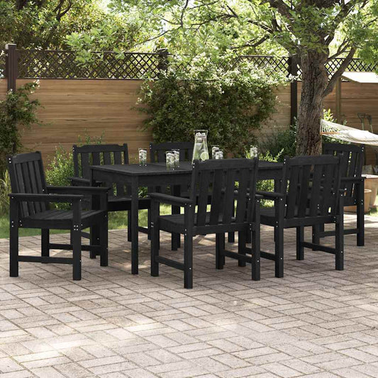 Garten-Essstuhl 6 pcs Schwarz 65,5 x 55,5 x 88 cm Plastik