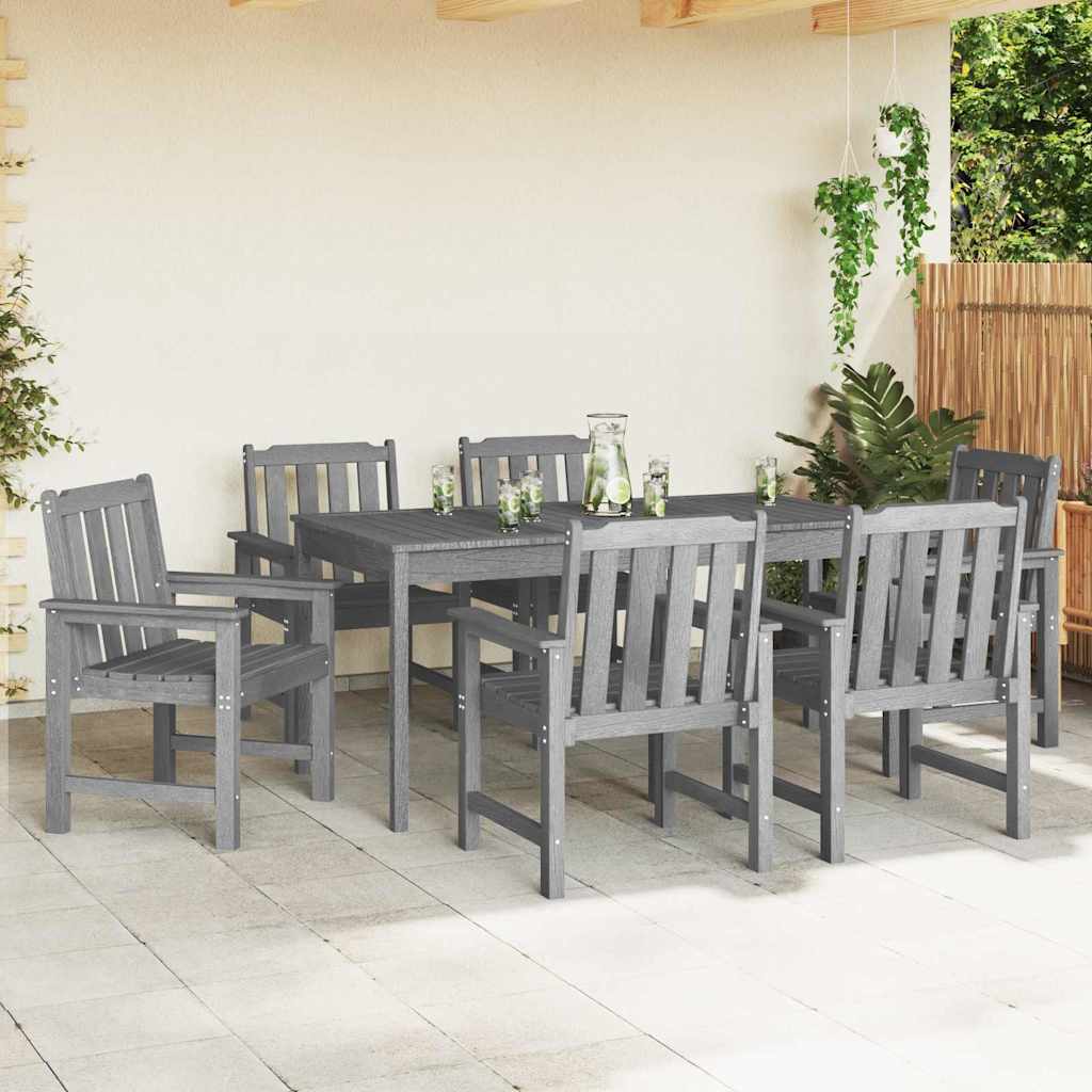 Garten-Essstuhl 6 pcs Hellgrau 65,5 x 55,5 x 88 cm Plastik