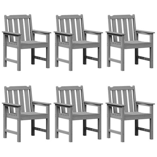 Garten-Essstuhl 6 pcs Hellgrau 65,5 x 55,5 x 88 cm Plastik