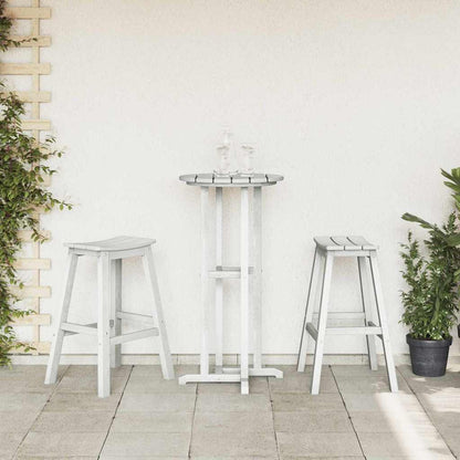 Garten Bar Set 3 pcs Weiß HDPE