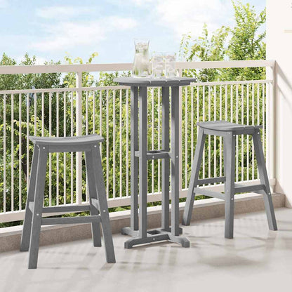 Garten Bar Set 3 pcs Hellgrau HDPE
