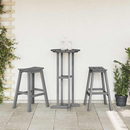 Garten Bar Set 3 pcs Hellgrau HDPE