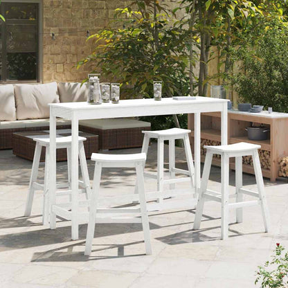Garten Bar Set 4 pcs Weiß HDPE