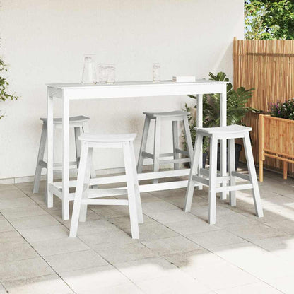 Garten Bar Set 4 pcs Weiß HDPE