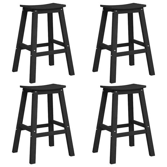 Garten Bar Set 4 pcs Schwarz HDPE