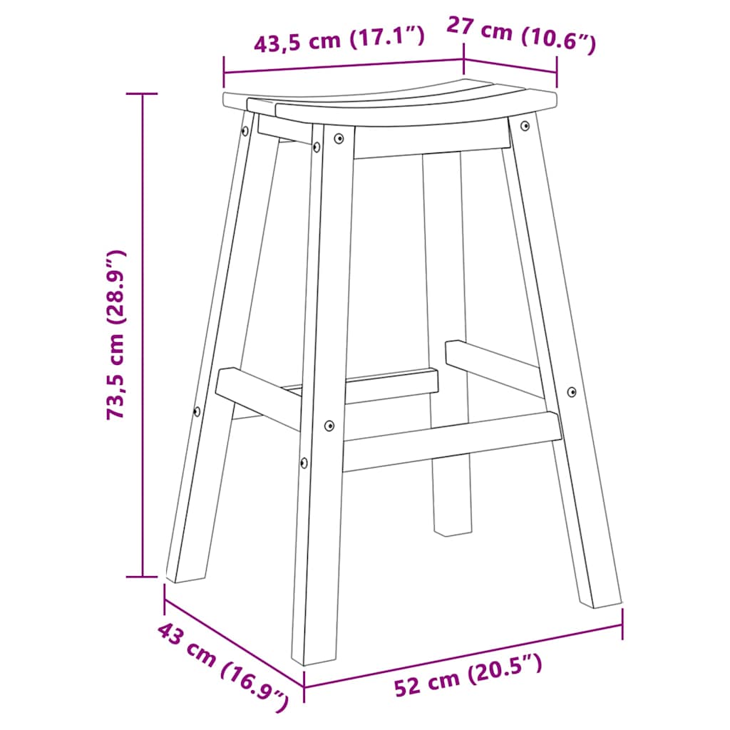 Garten Bar Set 4 pcs Schwarz HDPE