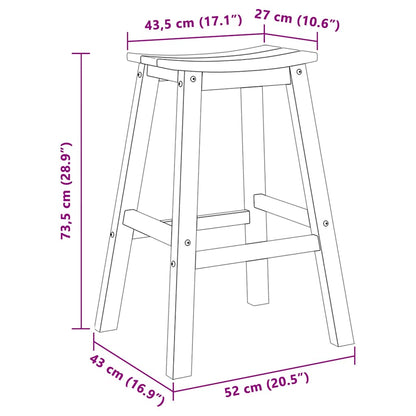 Garten Bar Set 4 pcs Schwarz HDPE