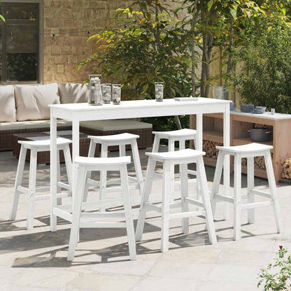 Garten Bar Set 6 pcs Weiß HDPE