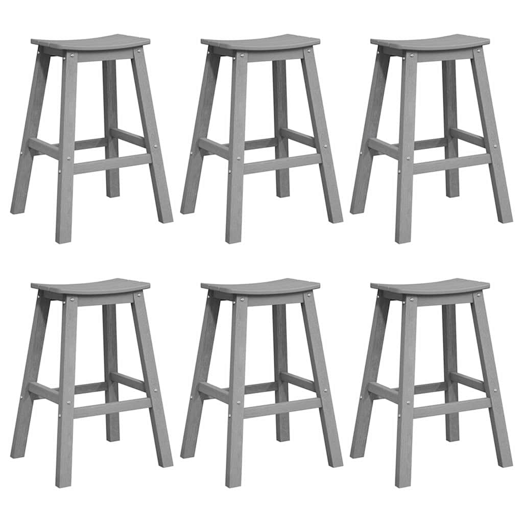 Garten Bar Set 6 pcs Hellgrau HDPE