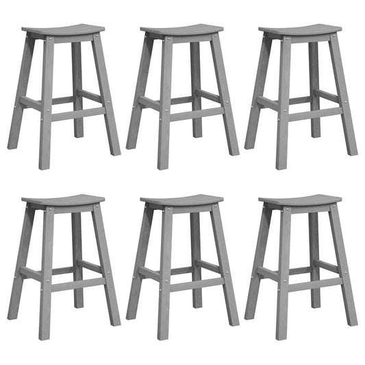 Garten Bar Set 6 pcs Hellgrau HDPE
