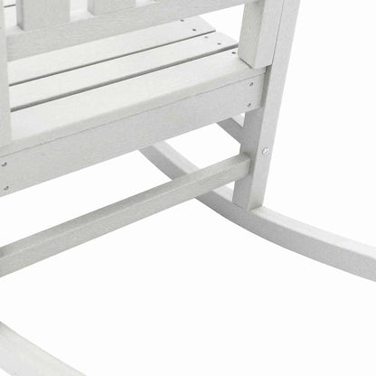 Schaukelstuhl für den Garten 2 pcs Weiß 70 x 92 x 108cm Plastik