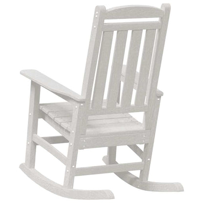 Schaukelstuhl für den Garten 2 pcs Weiß 70 x 92 x 108cm Plastik