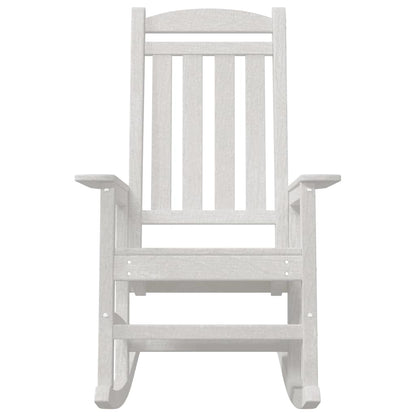 Schaukelstuhl für den Garten 2 pcs Weiß 70 x 92 x 108cm Plastik