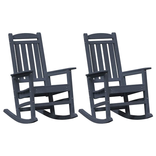 Schaukelstuhl für den Garten 2 pcs Marineblau 70 x 92 x 108cm