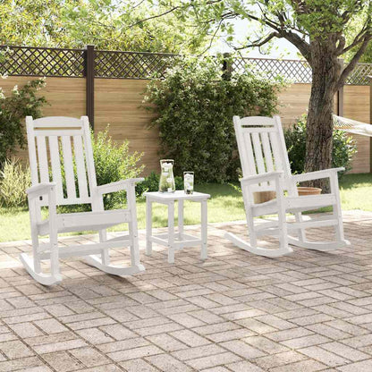 Schaukelstuhl für den Garten 3 pcs Weiß 38 x 38 x 46cm Plastik