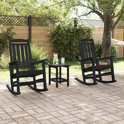 Schaukelstuhl für den Garten 3 pcs Schwarz 38 x 38 x 46cm