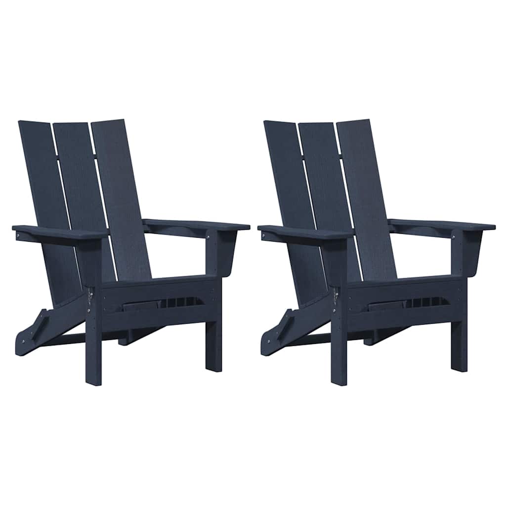 Garten Lounge Möbel 2 pcs Marineblau 74.5 x 80.5 x 90cm Plastik