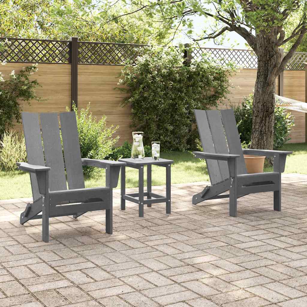 Garten Lounge Möbel 2 pcs Hellgrau 74.5 x 80.5 x 90cm Plastik
