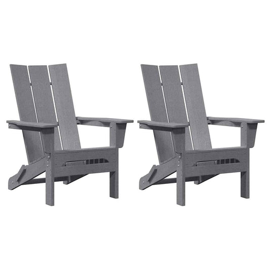 Garten Lounge Möbel 2 pcs Hellgrau 74.5 x 80.5 x 90cm Plastik