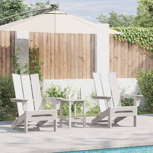 Garten Lounge Möbel 3 pcs Weiß 38 x 38 x 46cm Plastik