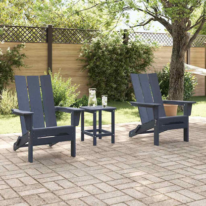 Garten Lounge Möbel 3 pcs Marineblau 38 x 38 x 46cm Plastik