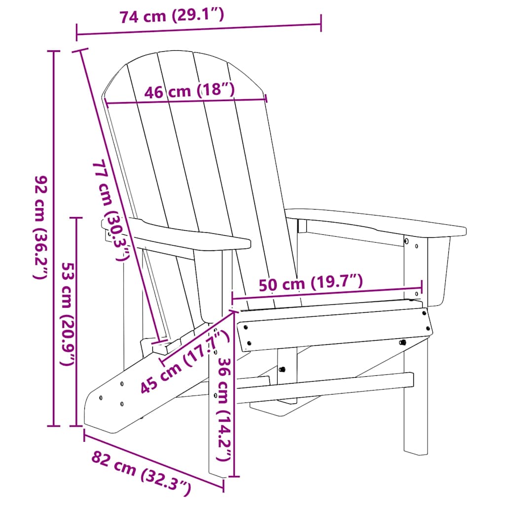 Garten Lounge Möbel 2 pcs Weiß 74 x 82 x 90cm Polyethylen