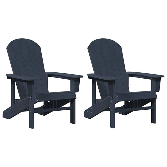 Garten Lounge Möbel 2 pcs Marineblau 74 x 82 x 90cm Polyethylen