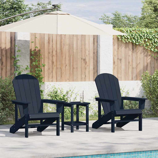 Garten Lounge Möbel 3 pcs Marineblau 38 x 38 x 46cm Polyethylen