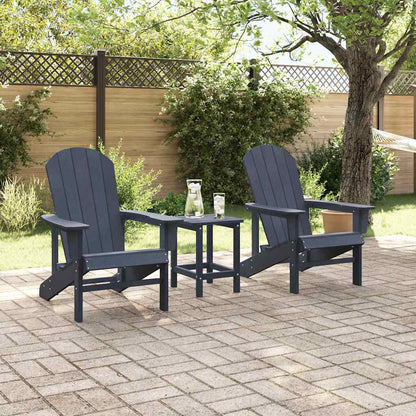 Garten Lounge Möbel 3 pcs Marineblau 38 x 38 x 46cm Polyethylen