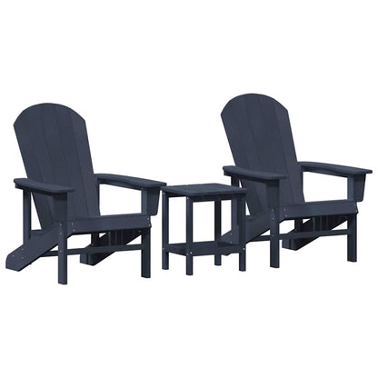 Garten Lounge Möbel 3 pcs Marineblau 38 x 38 x 46cm Polyethylen