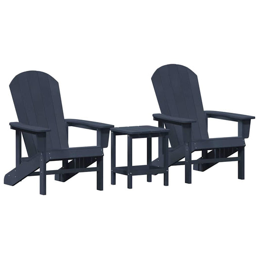 Garten Lounge Möbel 3 pcs Marineblau 38 x 38 x 46cm Polyethylen