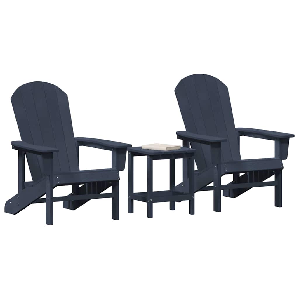Garten Lounge Möbel 3 pcs Marineblau 38 x 38 x 46cm Polyethylen