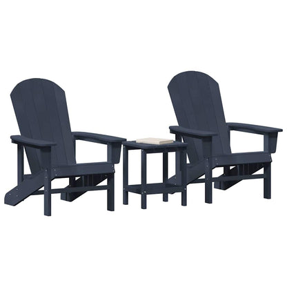 Garten Lounge Möbel 3 pcs Marineblau 38 x 38 x 46cm Polyethylen