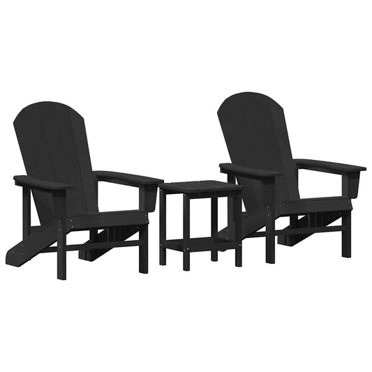 Garten Lounge Möbel 3 pcs Schwarz 38 x 38 x 46cm Polyethylen