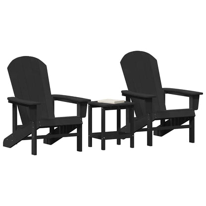 Garten Lounge Möbel 3 pcs Schwarz 38 x 38 x 46cm Polyethylen