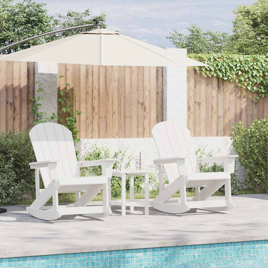 Adirondack Schaukelstühle 2 pcs Weiß HDPE