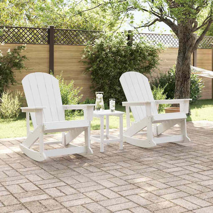 Adirondack Schaukelstühle 2 pcs Weiß HDPE